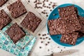 Keto chocolate brownie dessert Royalty Free Stock Photo