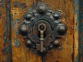 Close-up of a key entering a lock Royalty Free Stock Photo