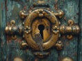 Close-up of a key entering a lock Royalty Free Stock Photo