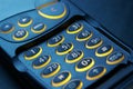 Close up on key pad of a phone Royalty Free Stock Photo