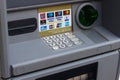 Close-up of the keyboard of an ATM in the street Royalty Free Stock Photo