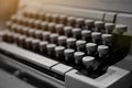 Close-up, keyboard, old typewriter, vintage color scheme  Selectable focus Royalty Free Stock Photo