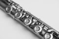 Close up of keys from a flute. Classical musical instrument Royalty Free Stock Photo