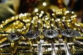 Close-up of the keys and valves of a French horn Royalty Free Stock Photo