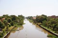 Khlong suan river in chachoengsao Thailand