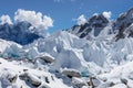 Close up of Khumbu glacier in Everest Base Camp.