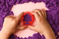 Close up of kid hands was carrying of new tree. Concept of planting of tree, greenpeace Royalty Free Stock Photo