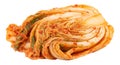 Close-Up Kimchi Cabbage with Chili Paste Isolated on White Background Royalty Free Stock Photo