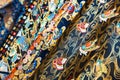 Close-up of kimono material for sale in a market in Kyoto city, Japan