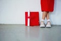 Close-up of Kindergartner`s Shoes Next to Diploma Royalty Free Stock Photo