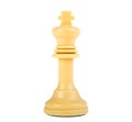 Close-up of a king chess piece on white background