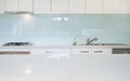 Close up kitchen splashback bench Royalty Free Stock Photo