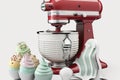 Close up of a Kitchenaid Stand Mixer Royalty Free Stock Photo