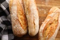 Close up of continental bread Royalty Free Stock Photo