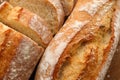 Close up of continental bread Royalty Free Stock Photo