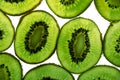 Close up of kiwi fruit slices