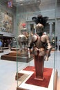 Close up of Knight's Armour in glass cases, Cleveland Art Museum,Ohio,2016