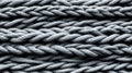 Close-Up Knitted Rope Texture - Detailed Monochrome Background for Textiles and Design Projects Royalty Free Stock Photo