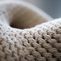 A close up of a knitted sweater, AI