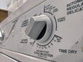 A knob on a clothing dryer control panel Royalty Free Stock Photo