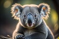 Close up of a koala looking at the camera in Australia. generative ai Royalty Free Stock Photo