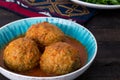 Close up of Koofteh Tabrizi Large Meatballs Stuffed With Dried F