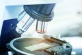 Laboratory microscope, science and research concept Royalty Free Stock Photo