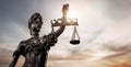 Close up of lady justice, Themis bronze figure Royalty Free Stock Photo