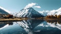 Close Up of a Lake in the Snow-Capped Mountains Royalty Free Stock Photo