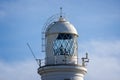Close up of the lamp house at the top of Portland Bill lighthouse in Portland, Dorset, UK