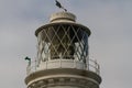 Close up of lantern room at the top of a lighthouse. Royalty Free Stock Photo