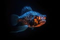 close-up of a lanternfish glowing in the dark Royalty Free Stock Photo