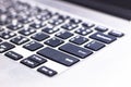 Laptop keyboard with focus on Enter button Royalty Free Stock Photo