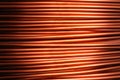 Close-up of a large coil of copper wire Royalty Free Stock Photo