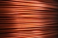 Close-up of a large coil of copper wire Royalty Free Stock Photo