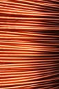 Close-up of a large coil of copper wire Royalty Free Stock Photo