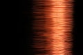 Close-up large coil of thin copper wire Royalty Free Stock Photo