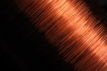 Close-up large coil of thin copper wire Royalty Free Stock Photo