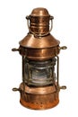 Close-up of a large copper anchor lantern. Used on 19th century naval ships