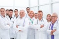 Close up. large group of doctors standing together. Royalty Free Stock Photo