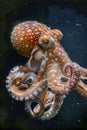 Octopus swimming in acquarium
