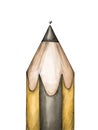 Close-up of a large pencil with a tiny heart