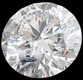 Close-up of large round diamond or gemstone isolated Royalty Free Stock Photo
