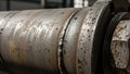 Are blurred emphasizing the pipe s structural details and aged Royalty Free Stock Photo