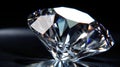 Close-up of a large shiny diamond. Generative AI