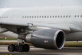 Close-up large turbofan jet engine on an airliner Royalty Free Stock Photo