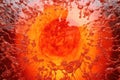 close-up of lava bubble burst Royalty Free Stock Photo