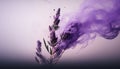 Close up lavender with scent perfume smoke, Generative AI Royalty Free Stock Photo