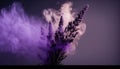 Close up lavender with scent perfume smoke, Generative AI Royalty Free Stock Photo