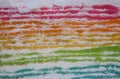 Close up layer cake rainbow